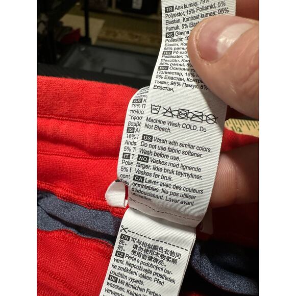 Kari Traa Tveito Tights Base Layer Leggings Blue Red Size XS/S Ski Preppy - Picture 9 of 12